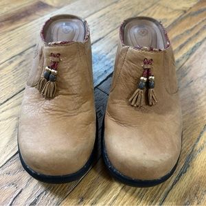 Ariat Brown Leather Mendocino Slip On Clogs Size 9.5